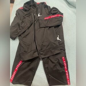 Jordan Black Tracksuit with Red Details